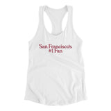 San Francisco's Number 1 Fan Women's Racerback Tank-Allegiant Goods Co. Vintage Sports Apparel