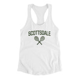 Scottsdale Tennis Women's Racerback Tank-White-Allegiant Goods Co. Vintage Sports Apparel