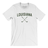 Louisiana Golf Men/Unisex T-Shirt-White-Allegiant Goods Co. Vintage Sports Apparel