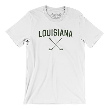 Louisiana Golf Men/Unisex T-Shirt-White-Allegiant Goods Co. Vintage Sports Apparel