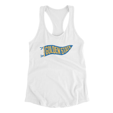 Golden State Pennant Women's Racerback Tank-Allegiant Goods Co. Vintage Sports Apparel