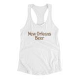 New Orleans Beer Women's Racerback Tank-White-Allegiant Goods Co. Vintage Sports Apparel