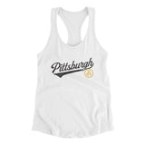 Pittsburgh Vintage Script Women's Racerback Tank-Allegiant Goods Co. Vintage Sports Apparel