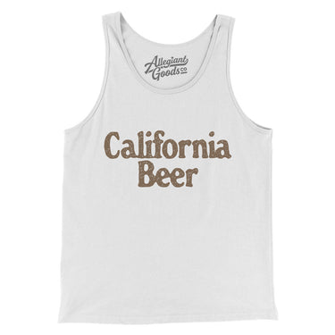 California Beer Men/Unisex Tank Top-White-Allegiant Goods Co. Vintage Sports Apparel