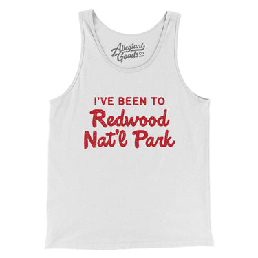 I've Been To Redwood National Park Men/Unisex Tank Top-White-Allegiant Goods Co. Vintage Sports Apparel