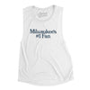 Milwaukee's Number 1 Fan Women's Flowey Scoopneck Muscle Tank-White-Allegiant Goods Co. Vintage Sports Apparel