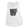 Arkansas State Shape Text Women's Flowey Scoopneck Muscle Tank-White-Allegiant Goods Co. Vintage Sports Apparel