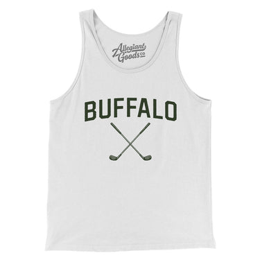Buffalo Golf Men/Unisex Tank Top-White-Allegiant Goods Co. Vintage Sports Apparel