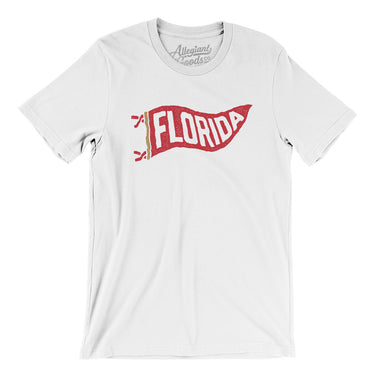 Florida Pennant Men/Unisex T-Shirt-White-Allegiant Goods Co. Vintage Sports Apparel