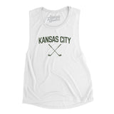 Kansas City Golf Women's Flowey Scoopneck Muscle Tank-White-Allegiant Goods Co. Vintage Sports Apparel