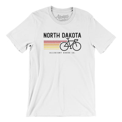 North Dakota Cycling Men/Unisex T-Shirt-White-Allegiant Goods Co. Vintage Sports Apparel