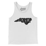 North Carolina State Shape Text Men/Unisex Tank Top-Allegiant Goods Co. Vintage Sports Apparel