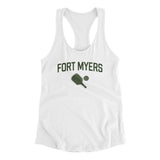 Fort Myers Pickleball Women's Racerback Tank-White-Allegiant Goods Co. Vintage Sports Apparel