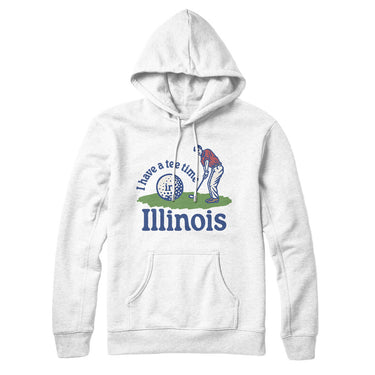 I Have A Tee Time In Illinois Hoodie-White-Allegiant Goods Co. Vintage Sports Apparel