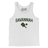 Savannah Pickleball Men/Unisex Tank Top-White-Allegiant Goods Co. Vintage Sports Apparel