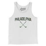 Philadephia Golf Men/Unisex Tank Top-White-Allegiant Goods Co. Vintage Sports Apparel