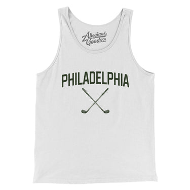Philadephia Golf Men/Unisex Tank Top-White-Allegiant Goods Co. Vintage Sports Apparel