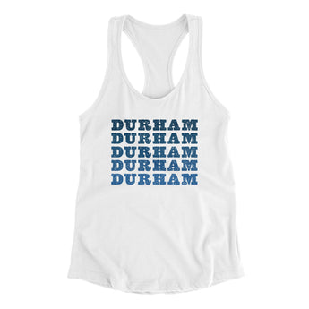 Durham Repeat Women's Racerback Tank-Allegiant Goods Co. Vintage Sports Apparel
