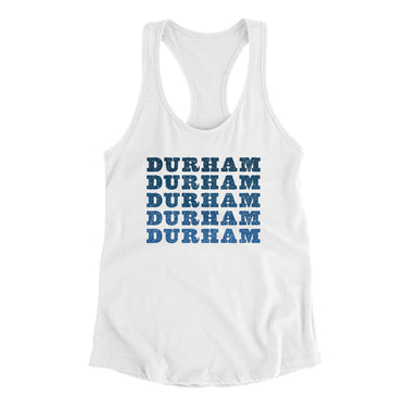 Durham Repeat Women's Racerback Tank-Allegiant Goods Co. Vintage Sports Apparel
