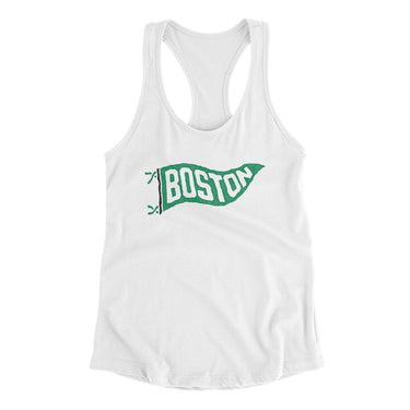 Boston Pennant Women's Racerback Tank-Allegiant Goods Co. Vintage Sports Apparel