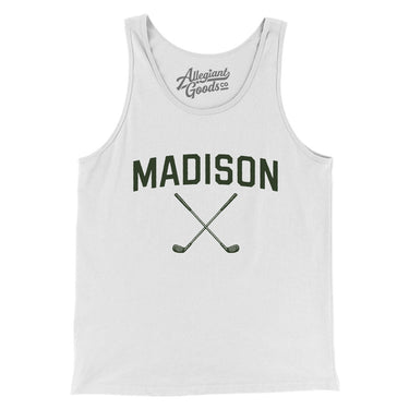 Madison Golf Men/Unisex Tank Top-White-Allegiant Goods Co. Vintage Sports Apparel