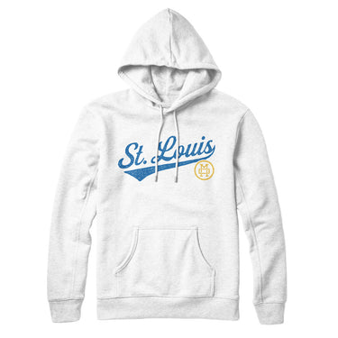 St Louis Vintage Script Hoodie-Allegiant Goods Co. Vintage Sports Apparel