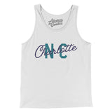 Charlotte Nc Overprinted Men/Unisex Tank Top-Allegiant Goods Co. Vintage Sports Apparel