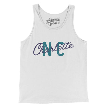 Charlotte Nc Overprinted Men/Unisex Tank Top-Allegiant Goods Co. Vintage Sports Apparel
