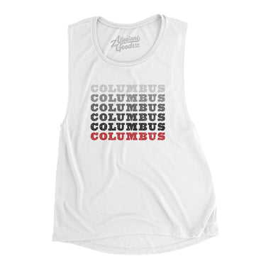 Columbus Repeat Women's Flowey Scoopneck Muscle Tank-Allegiant Goods Co. Vintage Sports Apparel