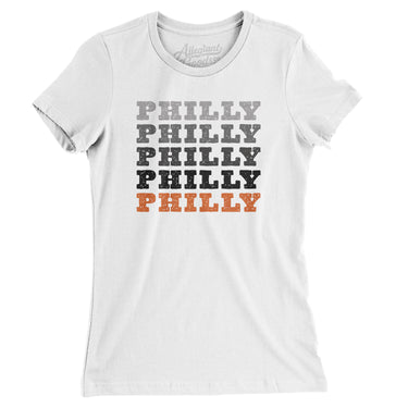 Philly Repeat Women's T-Shirt-White-Allegiant Goods Co. Vintage Sports Apparel