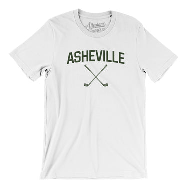 Asheville Golf Men/Unisex T-Shirt-White-Allegiant Goods Co. Vintage Sports Apparel
