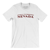 Actually It's Pronounced Nevada Men/Unisex T-Shirt-White-Allegiant Goods Co. Vintage Sports Apparel