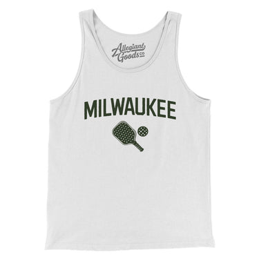 Milwaukee Pickleball Men/Unisex Tank Top-White-Allegiant Goods Co. Vintage Sports Apparel