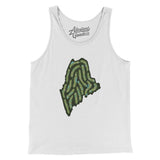 Maine Golf Course Men/Unisex Tank Top-White-Allegiant Goods Co. Vintage Sports Apparel