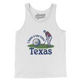 I Have A Tee Time In Texas Men/Unisex Tank Top-White-Allegiant Goods Co. Vintage Sports Apparel