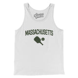 Massachusetts Pickleball Men/Unisex Tank Top-White-Allegiant Goods Co. Vintage Sports Apparel