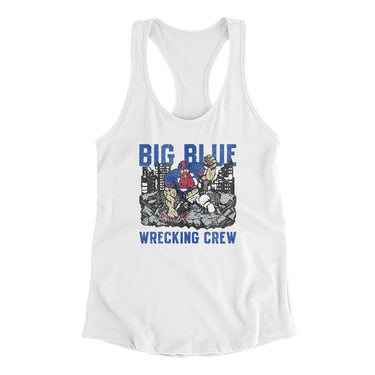 Big Blue Wrecking Crew Women's Racerback Tank-Allegiant Goods Co. Vintage Sports Apparel