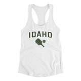 Idaho Pickleball Women's Racerback Tank-White-Allegiant Goods Co. Vintage Sports Apparel