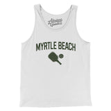 Myrtle Beach Pickleball Men/Unisex Tank Top-White-Allegiant Goods Co. Vintage Sports Apparel