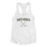 Santa Monica Golf Women's Racerback Tank-White-Allegiant Goods Co. Vintage Sports Apparel