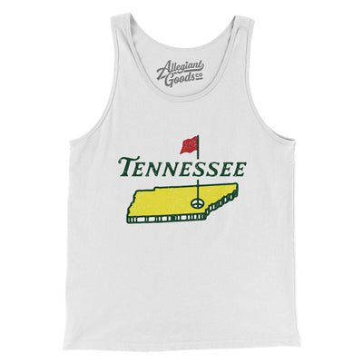 Tennessee Golf Men/Unisex Tank Top-White-Allegiant Goods Co. Vintage Sports Apparel