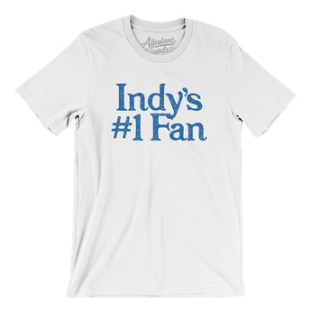 Indy's Number 1 Fan Men/Unisex T-Shirt-White-Allegiant Goods Co. Vintage Sports Apparel