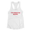 I've Been To Maine Women's Racerback Tank-White-Allegiant Goods Co. Vintage Sports Apparel