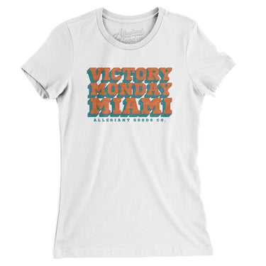 Victory Monday Miami Women's T-Shirt-Allegiant Goods Co. Vintage Sports Apparel