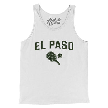 El Paso Pickleball Men/Unisex Tank Top-White-Allegiant Goods Co. Vintage Sports Apparel