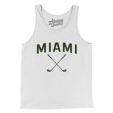Miami Golf Men/Unisex Tank Top-White-Allegiant Goods Co. Vintage Sports Apparel