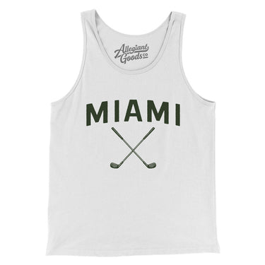 Miami Golf Men/Unisex Tank Top-White-Allegiant Goods Co. Vintage Sports Apparel