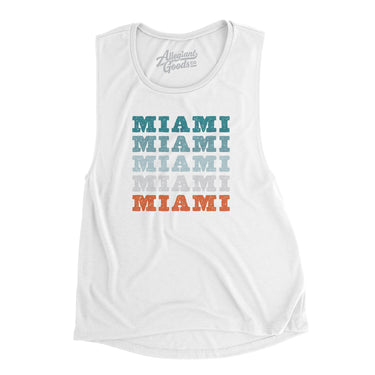 Miami Repeat Women's Flowey Scoopneck Muscle Tank-Allegiant Goods Co. Vintage Sports Apparel