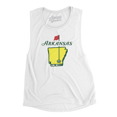 Arkansas Golf Women's Flowey Scoopneck Muscle Tank-Allegiant Goods Co. Vintage Sports Apparel