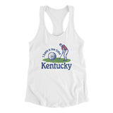 I Have A Tee Time In Kentucky Women's Racerback Tank-White-Allegiant Goods Co. Vintage Sports Apparel